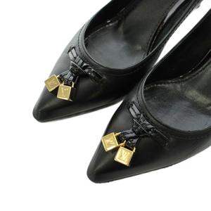 ルイヴィトン LOUIS VUITTON パンプス ポインテッドトゥ ヒール レザー 36 黒 ブラック /AN63 レディース