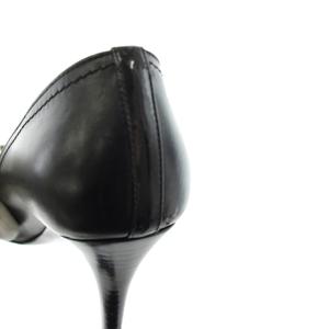 ルイヴィトン LOUIS VUITTON パンプス ポインテッドトゥ ヒール レザー 36 黒 ブラック /AN63 レディース