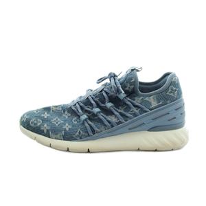 ルイヴィトン LOUIS VUITTON ファストレーン ライン モノグラムデニム スニーカー シューズ 6.5 青 ブルー /AN58 メンズ