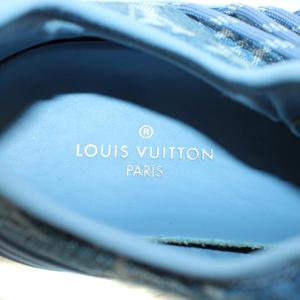 ルイヴィトン LOUIS VUITTON ファストレーン ライン モノグラムデニム スニーカー シューズ 6.5 青 ブルー /AN58 メンズ