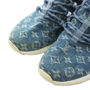ルイヴィトン LOUIS VUITTON ファストレーン ライン モノグラムデニム スニーカー シューズ 6.5 青 ブルー /AN58 メンズ