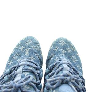 ルイヴィトン LOUIS VUITTON ファストレーン ライン モノグラムデニム スニーカー シューズ 6.5 青 ブルー /AN58 メンズ