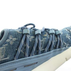 ルイヴィトン LOUIS VUITTON ファストレーン ライン モノグラムデニム スニーカー シューズ 6.5 青 ブルー /AN58 メンズ