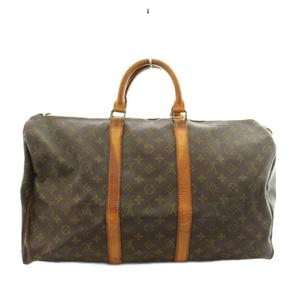 ルイヴィトン LOUIS VUITTON モノグラム キーポル バンドリエール50 ボストンバッグ ハンドバッグ 茶 ブラウン M41416 /AN42 ■OH レディース