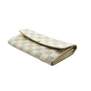 ルイヴィトン LOUIS VUITTON ダミエアズール ポルトフォイユサラ 長財布 小銭入れ 白 ホワイト N61735 /AN12 ■OH レディース
