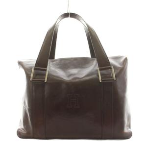 ヒロフ HIROFU ボストンバッグ ショルダーバッグ レザー 茶 ブラウン /AN4 レディース