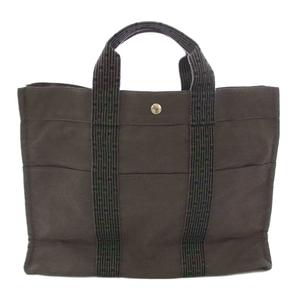 エルメス HERMES エールライン MM トートバッグ キャンバス グレー /TK ■OH レディース