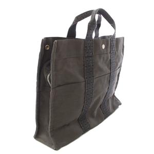エルメス HERMES エールライン MM トートバッグ キャンバス グレー /TK ■OH レディース