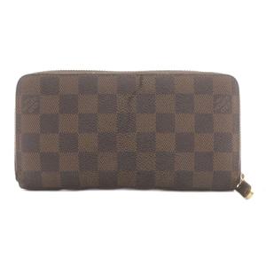 ルイヴィトン LOUIS VUITTON ダミエ ジッピーウォレット 長財布 ラウンドファスナー 小銭入れ 茶 ブラウン N60015 /AN23 ■OH レディース
