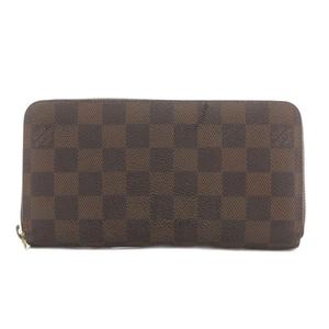 ルイヴィトン LOUIS VUITTON ダミエ ジッピーウォレット 長財布 ラウンドファスナー 小銭入れ 茶 ブラウン N60015 /AN23 ■OH レディース
