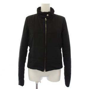 エルメス HERMES SELLIER 中綿ジャケット ショート丈 スタンドカラー セリエボタン S 黒 /KH レディース