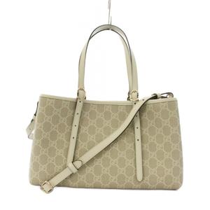 グッチ GUCCI 25年製 GGエンブレム トートバッグ ショルダーバッグ 2WAY アイボリー /KH ■OH レディース