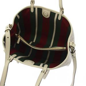 グッチ GUCCI 25年製 GGエンブレム トートバッグ ショルダーバッグ 2WAY アイボリー /KH ■OH レディース