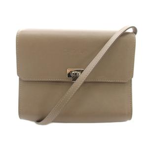 デイジーリンフォクシー DAISY LIN For FOXEY オールインワンバイスリー All-in-one by 3 ショルダーバッグ クラッチバッグ 2way レザー ロゴ型押し グレー /YT10 レディース