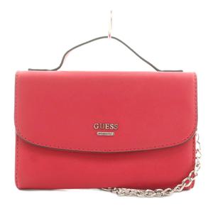 ゲス GUESS ショルダーバッグ チェーン PVC ピンク /AN58 レディース
