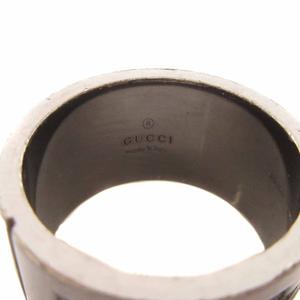 グッチ GUCCI ブランデッドGリング カットアウトGリング 指輪 AG925 18号 メタリックシルバー /YT ■OH メンズ