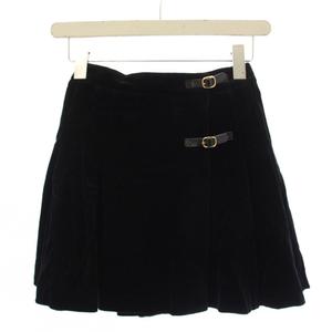 バーバリーズ Burberrys ヴィンテージ フレアスカート ミニ丈 ベロア 140A 黒 BX226-980 /BM3 キッズ