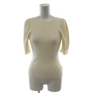 セルフォード CELFORD 23AW パフスリーブリブニット カットソー 36 アイボリー 半袖 CWNT234030 /GG15 レディース