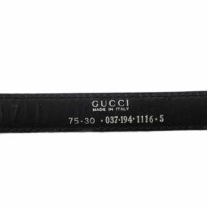 グッチ GUCCI ベルト ハラコ 黒 037.194.1116.5 /BM33 ■OH レディース