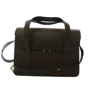 マルニ MARNI トランク ショルダーバッグ ハンドバッグ 2WAY レザー 茶 /BM3 レディース