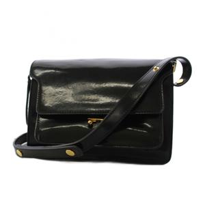 マルニ MARNI トランク ショルダーバッグ エナメル 黒 /BM2 レディース
