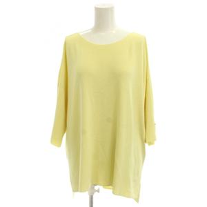 エニィスィス エニシス anySiS 25SS ビューティクールボートネック ニット 9 黄 イエロー 七分袖 /JP49 レディース