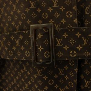 ルイヴィトン LOUIS VUITTON トレンチコート ゴム引きコート アウター モノグラム ベルト L 茶 ブラウン ベージュ /YT レディース