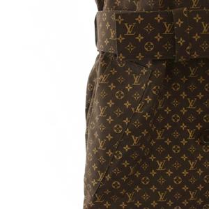 ルイヴィトン LOUIS VUITTON トレンチコート ゴム引きコート アウター モノグラム ベルト L 茶 ブラウン ベージュ /YT レディース