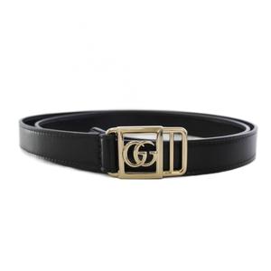 グッチ GUCCI ダブルG バックル ベルト レザー 黒 790232 /BM35 ■OH レディース