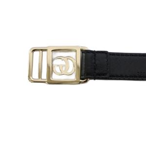 グッチ GUCCI ダブルG バックル ベルト レザー 黒 790232 /BM35 ■OH レディース