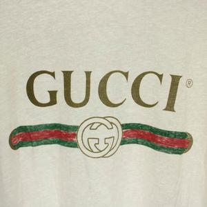 グッチ GUCCI Tシャツ L 白 ホワイト ロゴ 半袖 ラウンドネック /GG30 メンズ