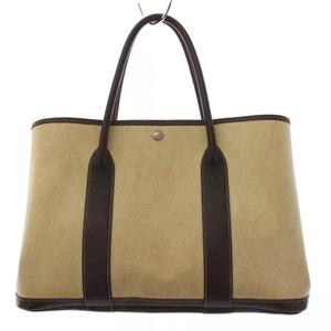 エルメス HERMES ガーデンパーティPM トワルアッシュ トートバッグ ハンドバッグ ベージュ  /KH2 ■OH レディース