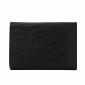 ルイヴィトン LOUIS VUITTON エピ ポルトトレゾールエテュイパピエ 財布 三つ折り 黒 M63712 /BM36 ■OH レディース