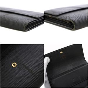 ルイヴィトン LOUIS VUITTON エピ ポルトトレゾールエテュイパピエ 財布 三つ折り 黒 M63712 /BM36 ■OH レディース
