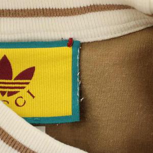 グッチ GUCCI アディダスオリジナルス adidas Originals Tシャツ カットソー クルーネック 半袖 ロゴプリント XS 茶 ブラウン 723405 XJE2D /YT23 レディース