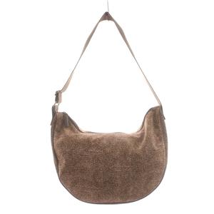 ボルボネーゼ BORBONESE ショルダーバッグ 総柄 ポーチ付き 茶 ブラウン /KU 41 レディース