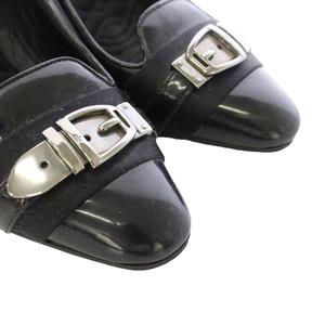 グッチ GUCCI パンプス エナメル ヒール 34.5C 黒 ブラック /TK レディース