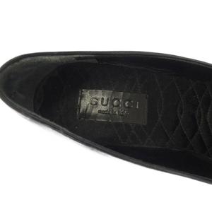 グッチ GUCCI パンプス エナメル ヒール 34.5C 黒 ブラック /TK レディース