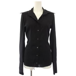 グッチ GUCCI トムフォード期 シャツ GG柄 シルク 長袖 38 黒 ブラック 113241 /TK レディース