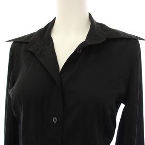 グッチ GUCCI トムフォード期 シャツ GG柄 シルク 長袖 38 黒 ブラック 113241 /TK レディース