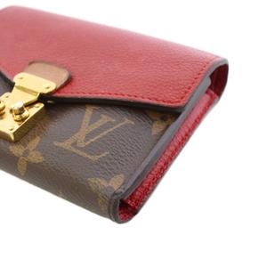 ルイヴィトン LOUIS VUITTON モノグラム ポルトフォイユ パラス 三つ折り財布 赤 レッド 茶 ブラウン M67478 /TK ■OH レディース