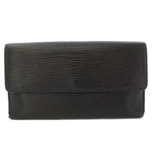 ルイヴィトン LOUIS VUITTON エピ ポルト トレゾール インターナショナル 長財布 三つ折り財布 レザー 黒 ブラック M63382 /TK ■OH メンズ