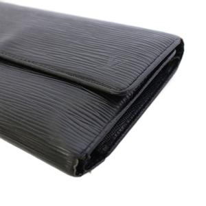 ルイヴィトン LOUIS VUITTON エピ ポルト トレゾール インターナショナル 長財布 三つ折り財布 レザー 黒 ブラック M63382 /TK ■OH メンズ