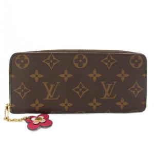 ルイヴィトン LOUIS VUITTON ポルトフォイユ クレマンス モノグラム 長財布 ラウンドファスナー 茶 ブラウン M64201 /TK39 ■OH レディース