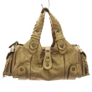 クロエ CHLOE シルベラード ハンドバッグ レザー ロゴ型押し ゴールドカラー /YT ■OH ●D レディース