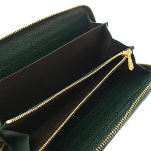 グッチ GUCCI ズゥミ Zumi 長財布 ラウンドファスナー レザー 緑 グリーン 570661 /TK ■OH レディース