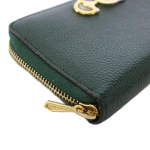 グッチ GUCCI ズゥミ Zumi 長財布 ラウンドファスナー レザー 緑 グリーン 570661 /TK ■OH レディース