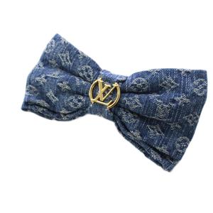 ルイヴィトン LOUIS VUITTON モノグラムデニム バレッタ ヘアアクセサリー 青 M02418 /KH ■OH レディース
