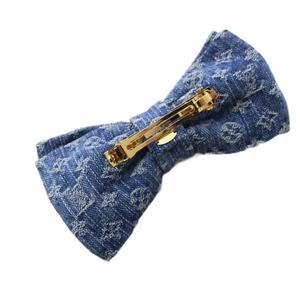 ルイヴィトン LOUIS VUITTON モノグラムデニム バレッタ ヘアアクセサリー 青 M02418 /KH ■OH レディース