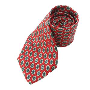 グッチ GUCCI ネクタイ 総柄 レギュラータイ 赤 レッド 緑 グリーン /TK ■OH メンズ